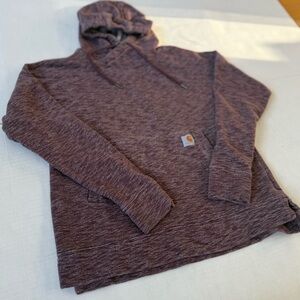 Carhartt Woman’s Hoodie Heathered Maroon Size Small